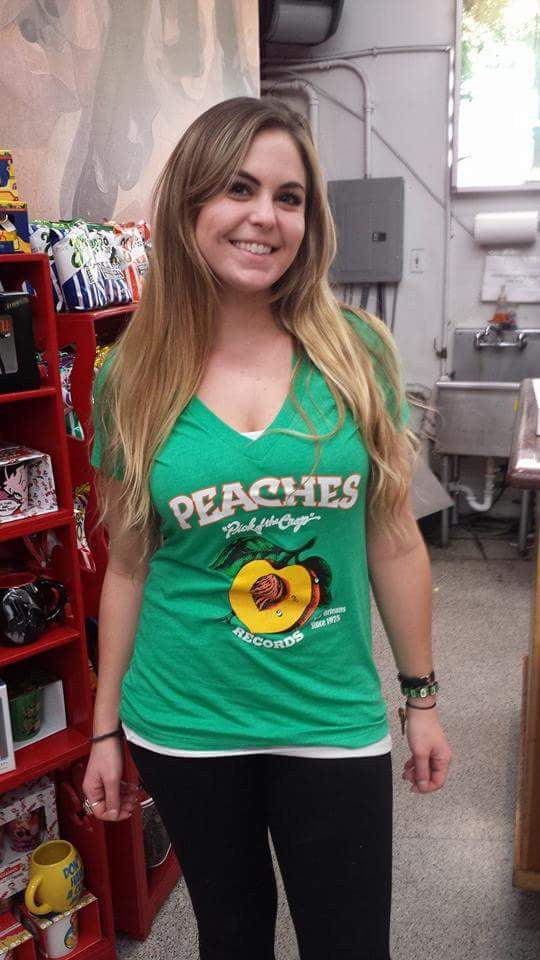 PEACHES TRI-BLEND GREEN TEE